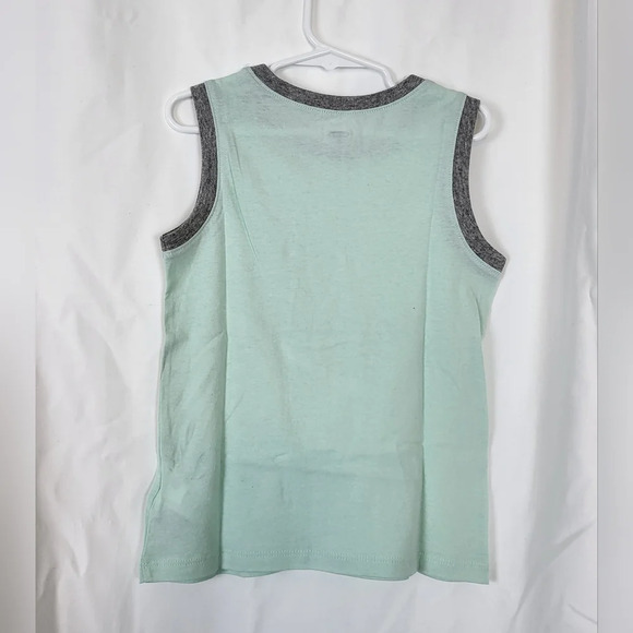 Old‎ Navy Boys Toddler Mint Green Gray Sleeveless Muscle Pocket Tank 5T/5A New - Picture 4 of 5